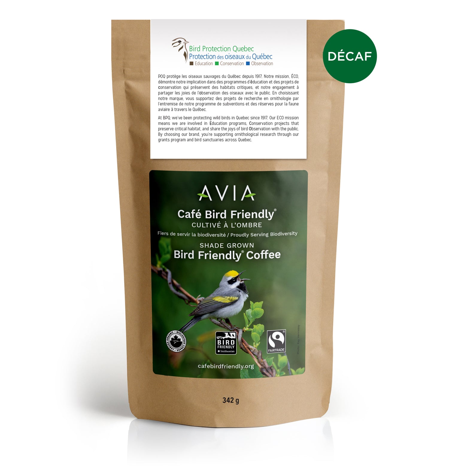 Bird Protection Quebec - Protection des oiseaux du québec DECAF 342g